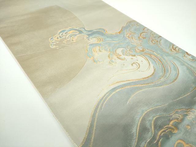 皇室デザイナー 中村乃武夫作 六通柄袋帯 黒地 金銀糸 やまと謹製 美品 逸品 皇室デザイナー 中村乃武夫作 六通柄袋帯 黒地 金銀糸 やまと