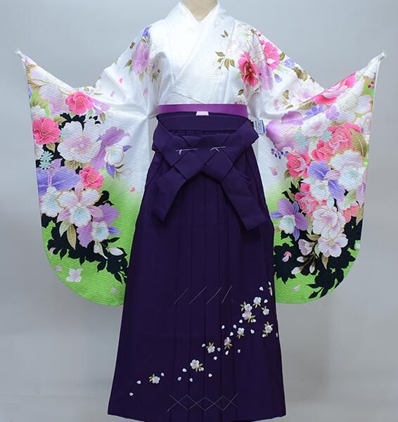 二尺袖 着物 袴フルセット From KYOTO 着物丈は着付けし易いショート丈 