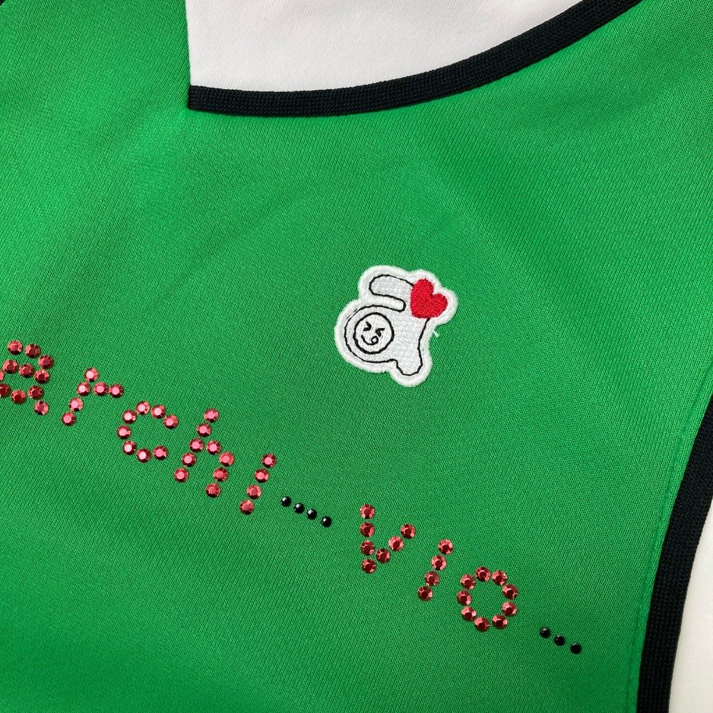 サイズ：38 ARCHIVIO アルチビオ ノースリーブポロシャツ グリーン系