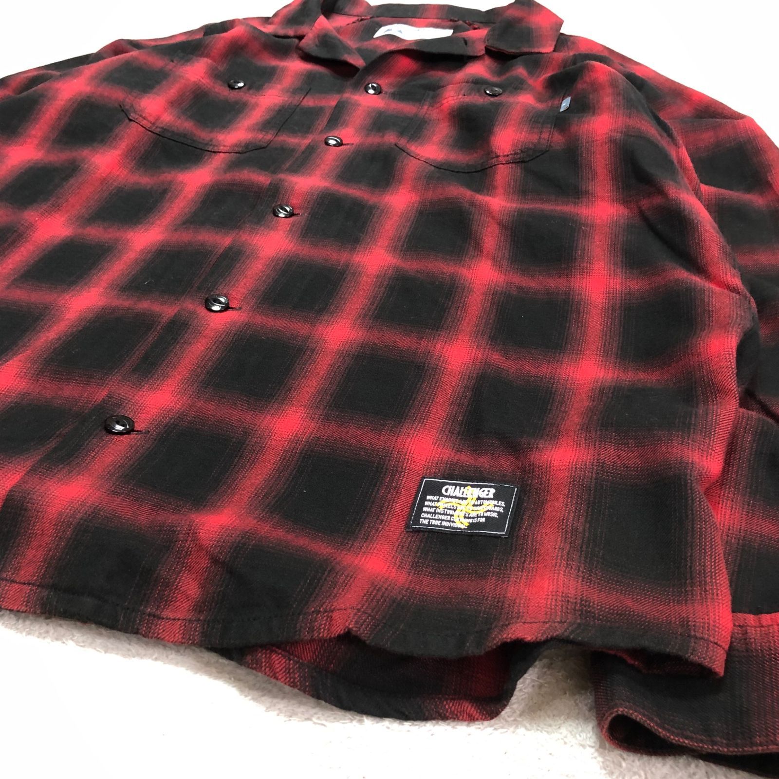 CHALLENGER L/S CHECK WORK SHIRT ワークシャツ オープンカラー