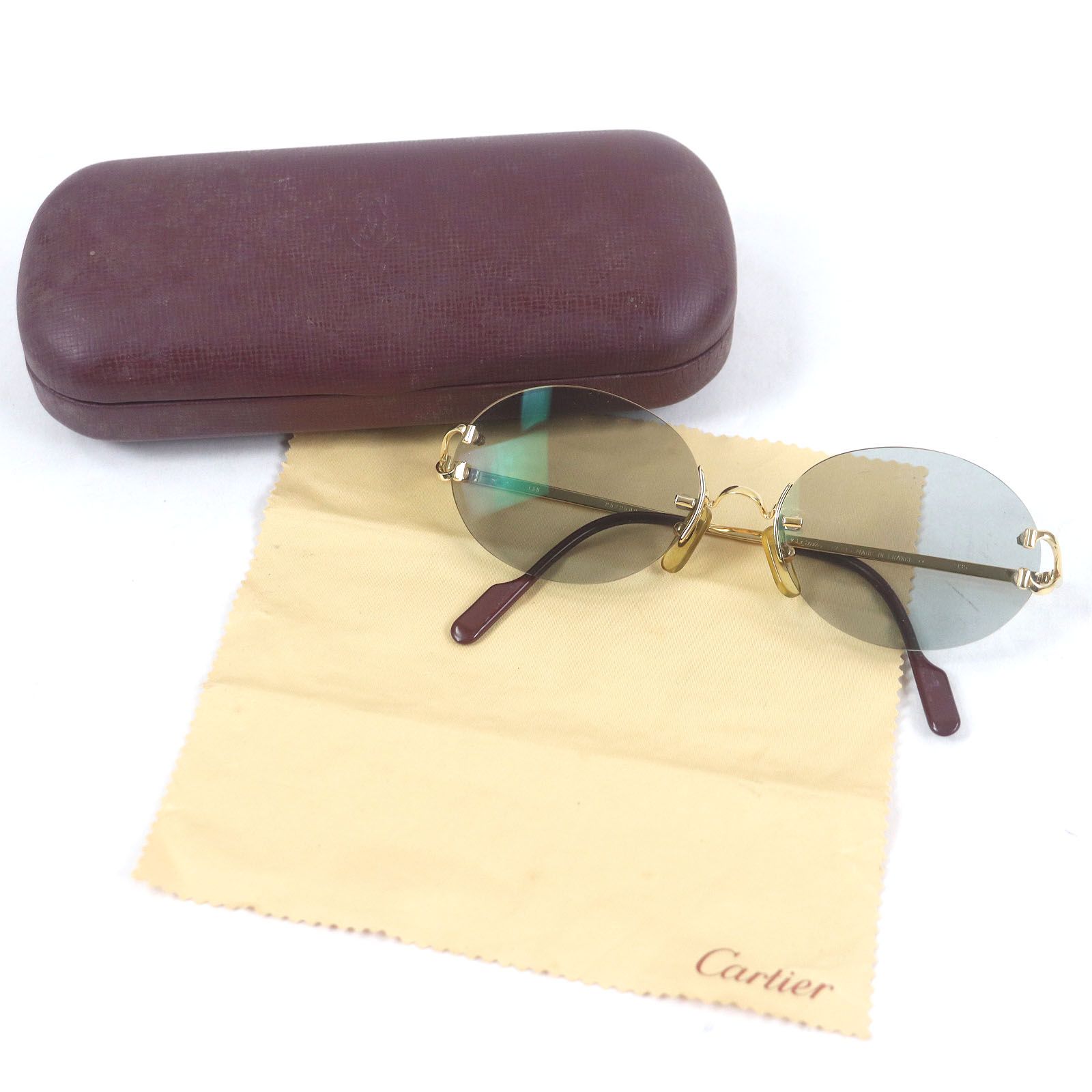美品□Cartier カルティエ ヴィンテージ Cロゴ オーバル ツー