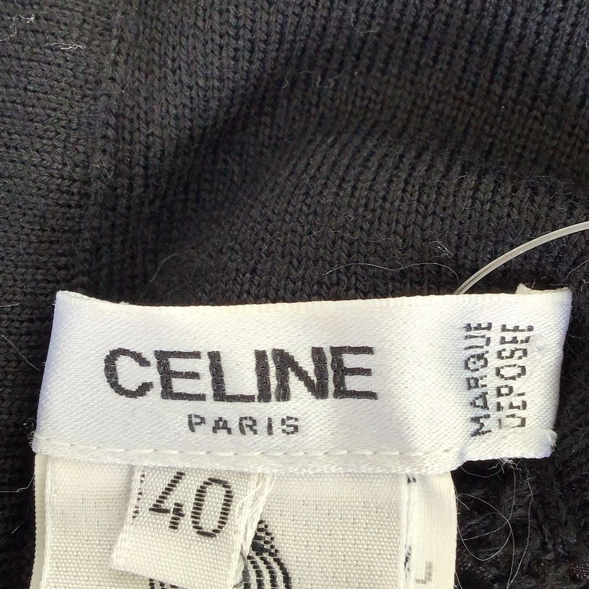 CELINE(セリーヌ) 長袖セーター サイズ40 M レディース - 黒×レッド  