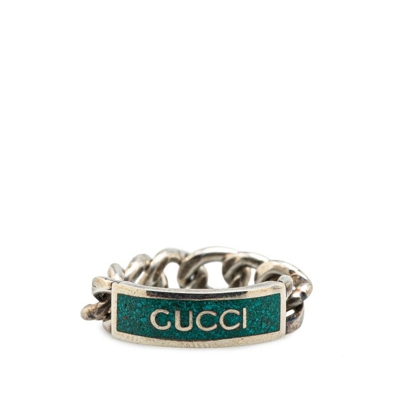 美品　GUCCI 指輪　ゴルメットチェーンリング　22号 GUCCI グッチ リング 指輪 チェーンモチーフ SV925 シルバー 約