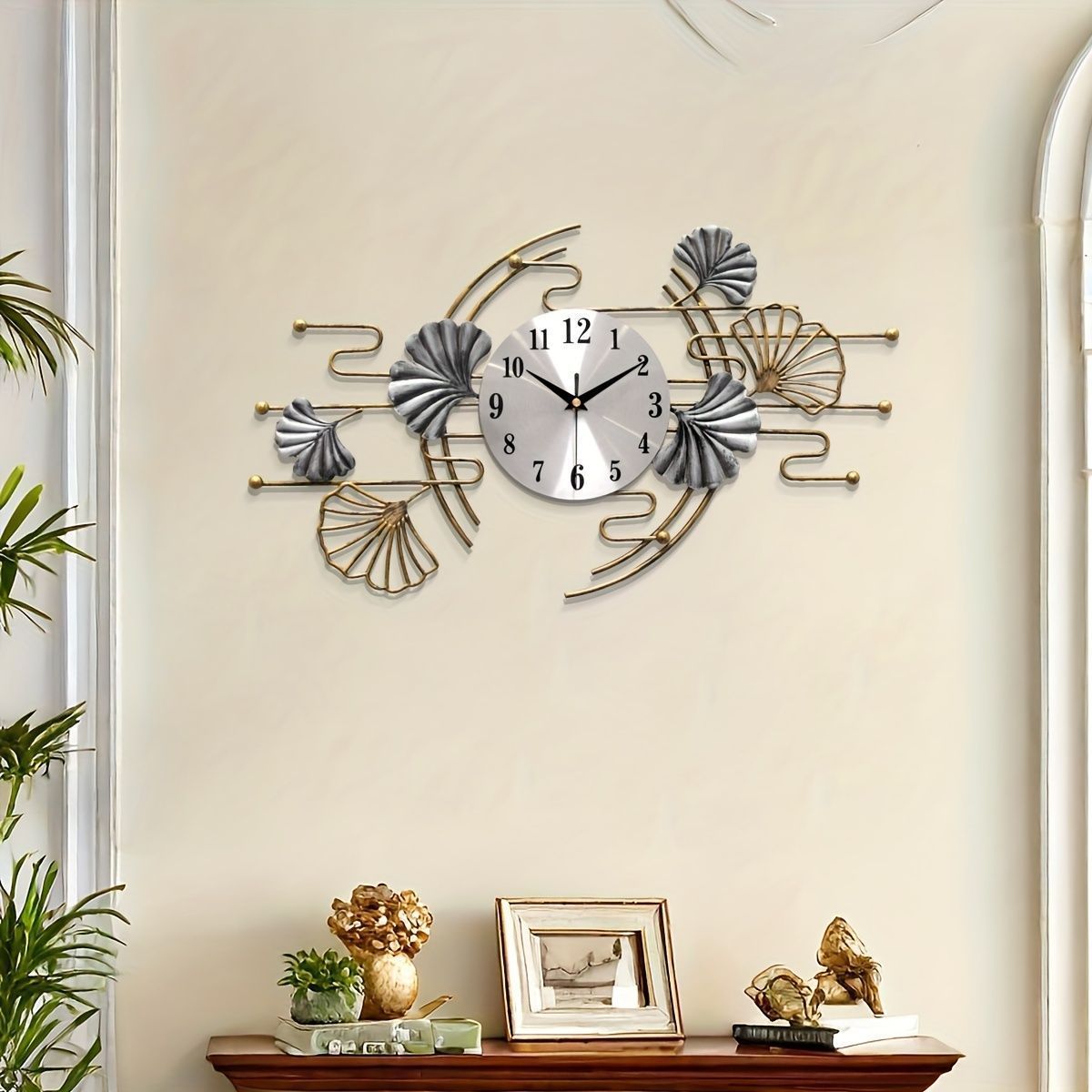 インテリア 時計 大きい 高級 コンパクト アイアン 壁掛け時計 モダン