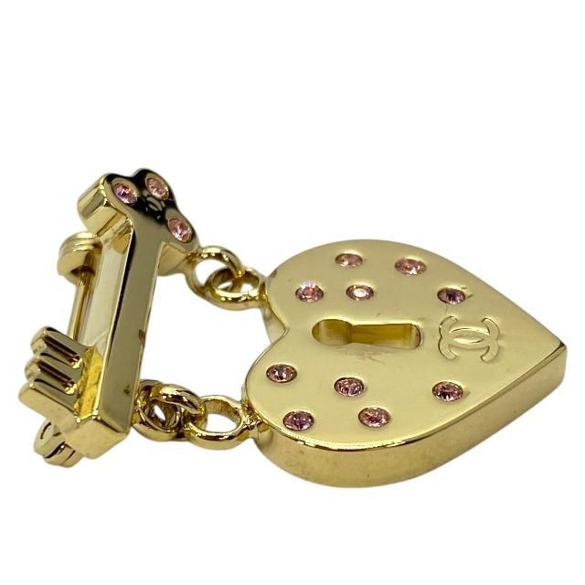 CHANEL シャネル ブローチ ココマーク ハート キー カラーストーン