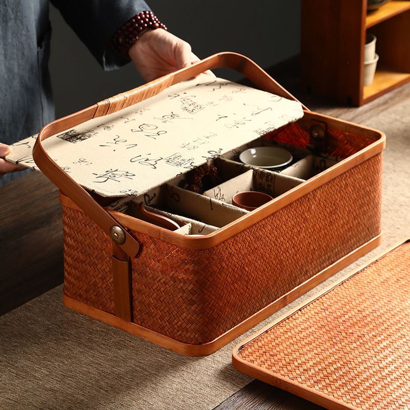 良品のみ！職人手作 日式 竹製 手作 茶器 收納 茶盒 茶箱 - メルカリ