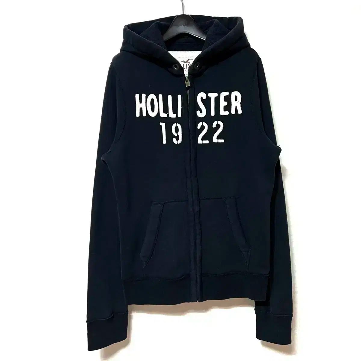 M 95 Hollister(ホリスター) フード付き ジップアップパーカー ジャケット 海軍