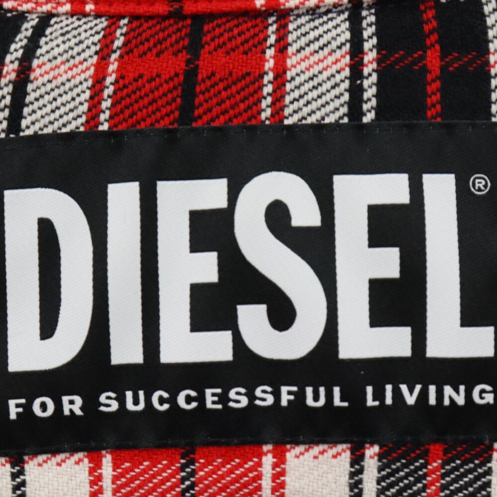 DIESEL (ディーゼル) S-JOHNS リバーシブル チェック シャツジャケット レッド - メルカリ