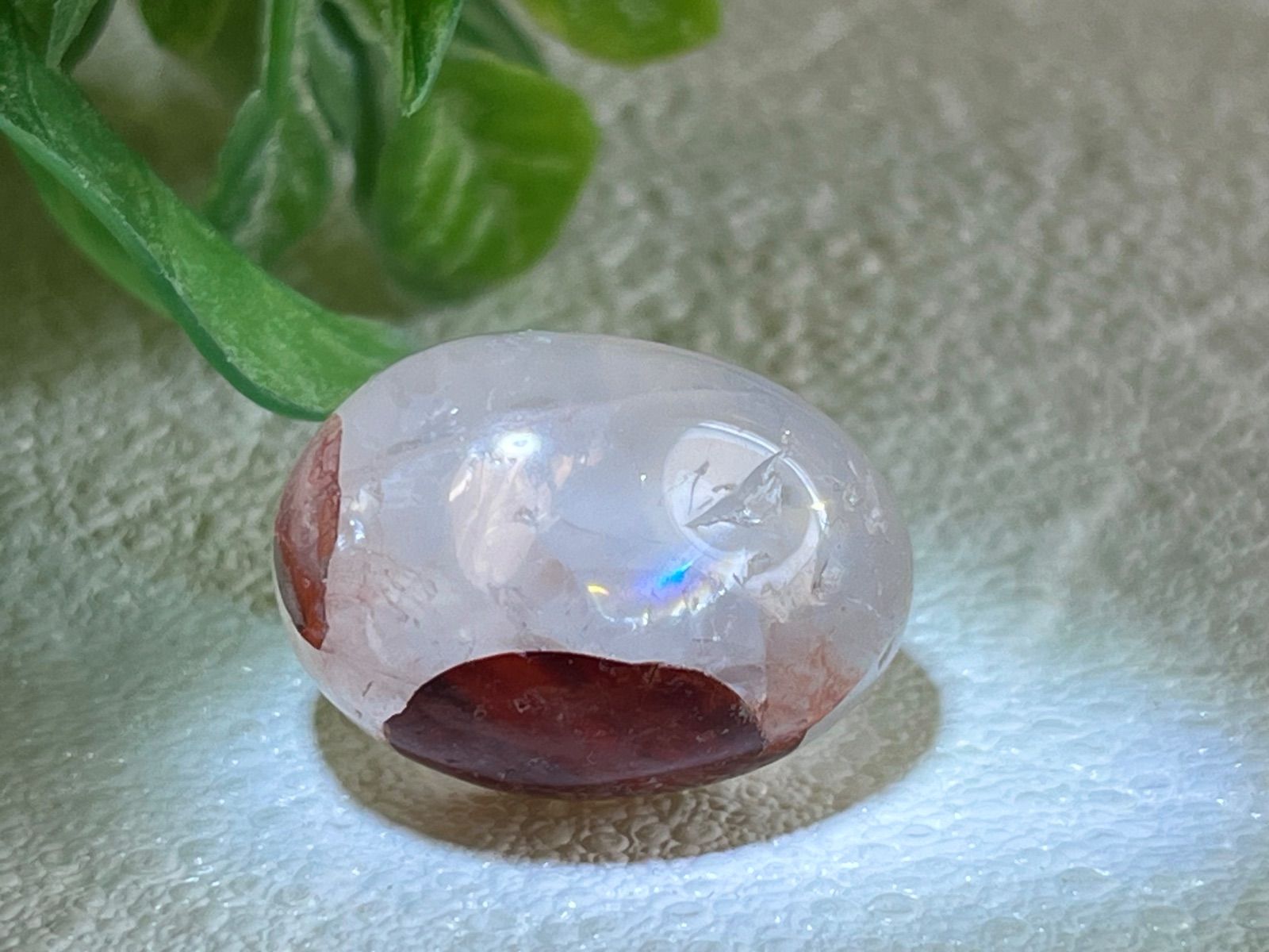 レインボー✨ヘマタイトインクォーツクリスタル水晶ポイント