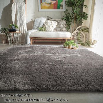 マイクロファイバーラグ ファーム 190×240cm グレー GSCD200047