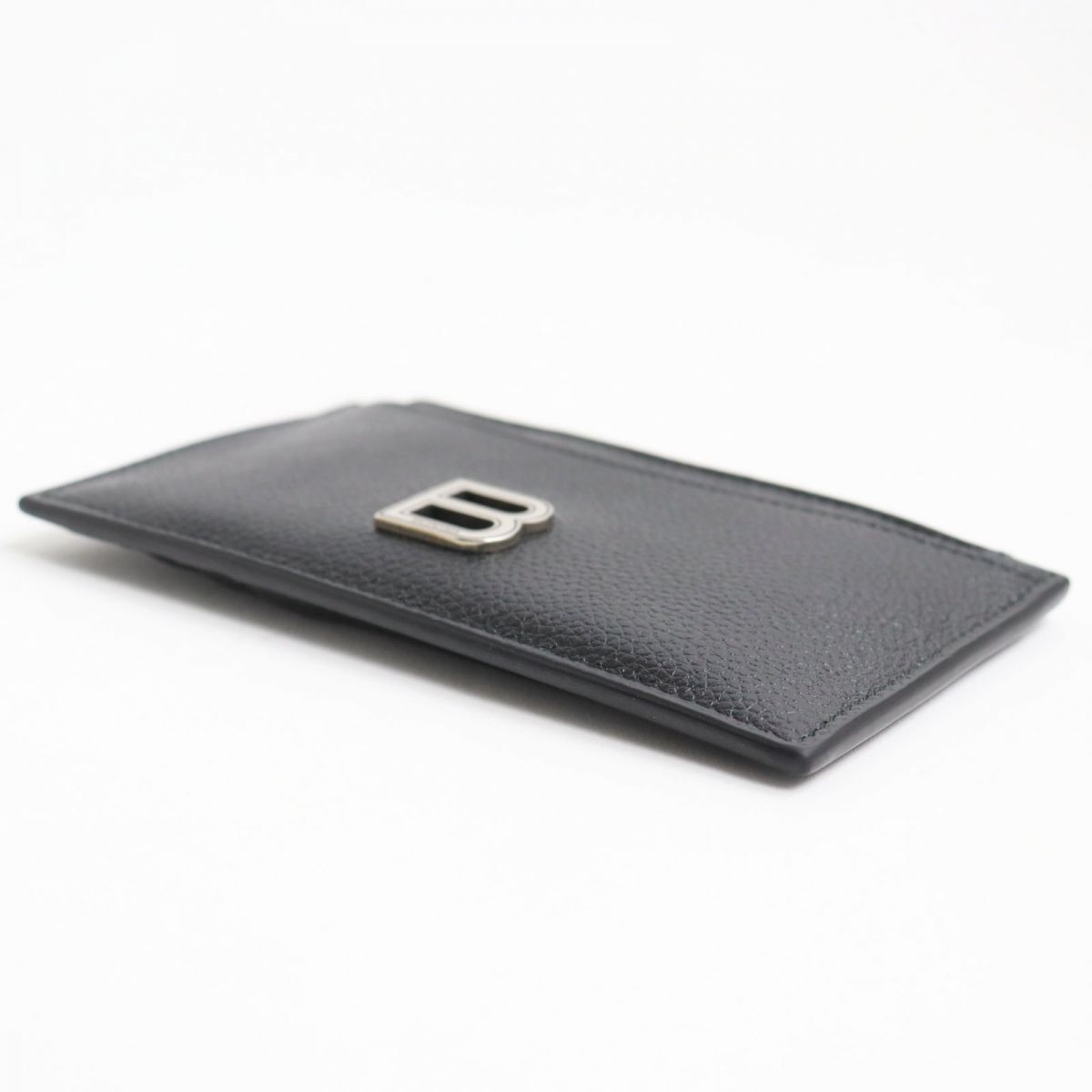 美品●BALENCIAGA バレンシアガ 637371 レザー HOURGLASS Bロゴ金具付き ロングケース/カードホルダー ブラック イタリア製 美品○BALENCIAGA バレンシアガ 637371 レザー HOURGLASS Bロゴ金具