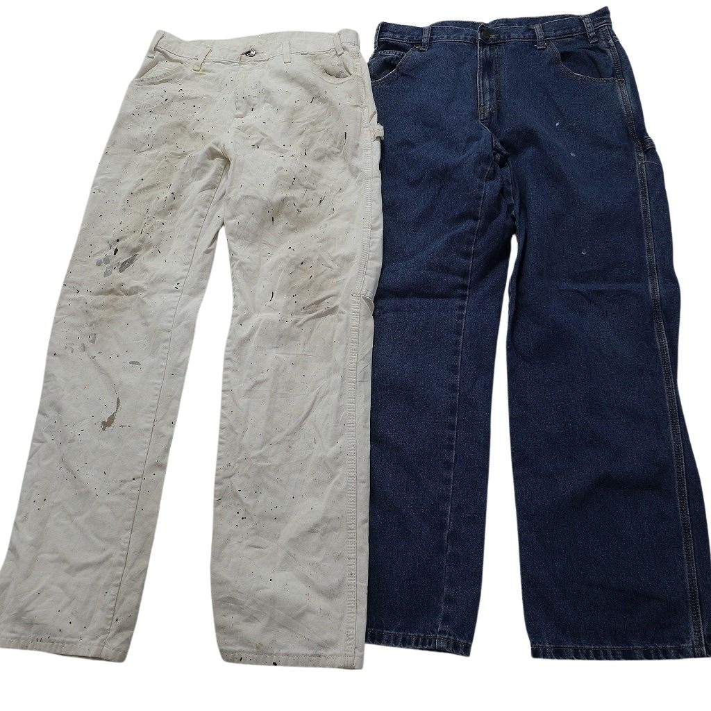 古着卸 ディッキーズ Dickies ペインターデニム パンツ 7枚セット メンズ 32 34 36 ホワイト グランジ 古着 NC1305 KIN-KAAI_COM