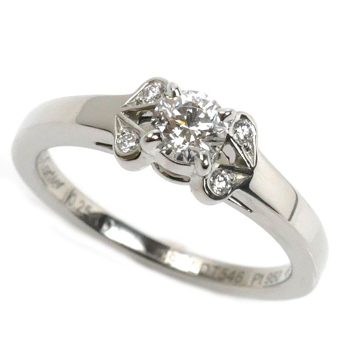 CARTIER カルティエ Pt950プラチナ バレリーナ ソリテール リング 指輪 N4197549 ダイヤモンド0.25ct 8.5号 49 4.5g レディース