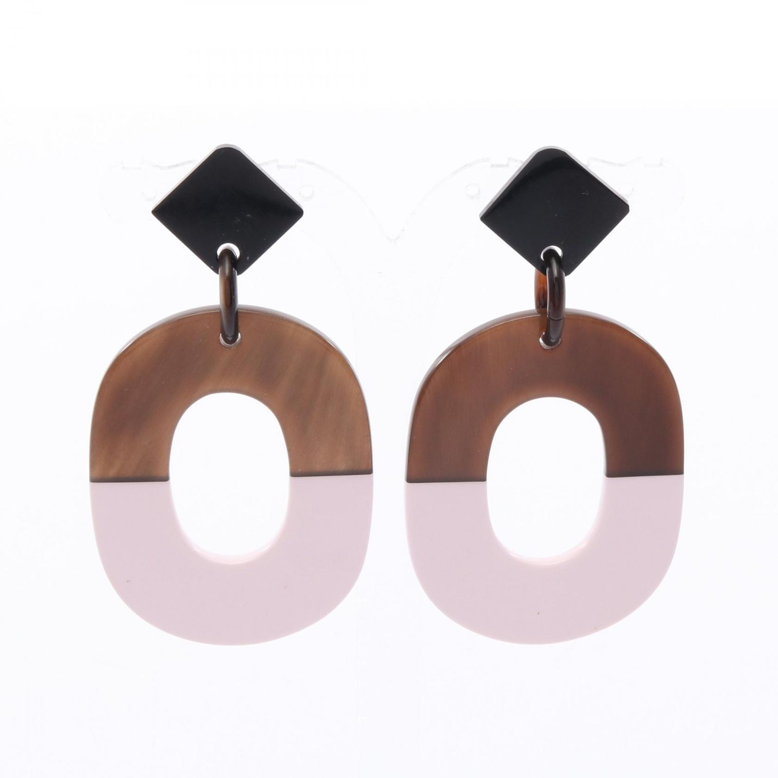 エルメス HERMES ピアス イスム ピンク系 その他 バッファローホーン