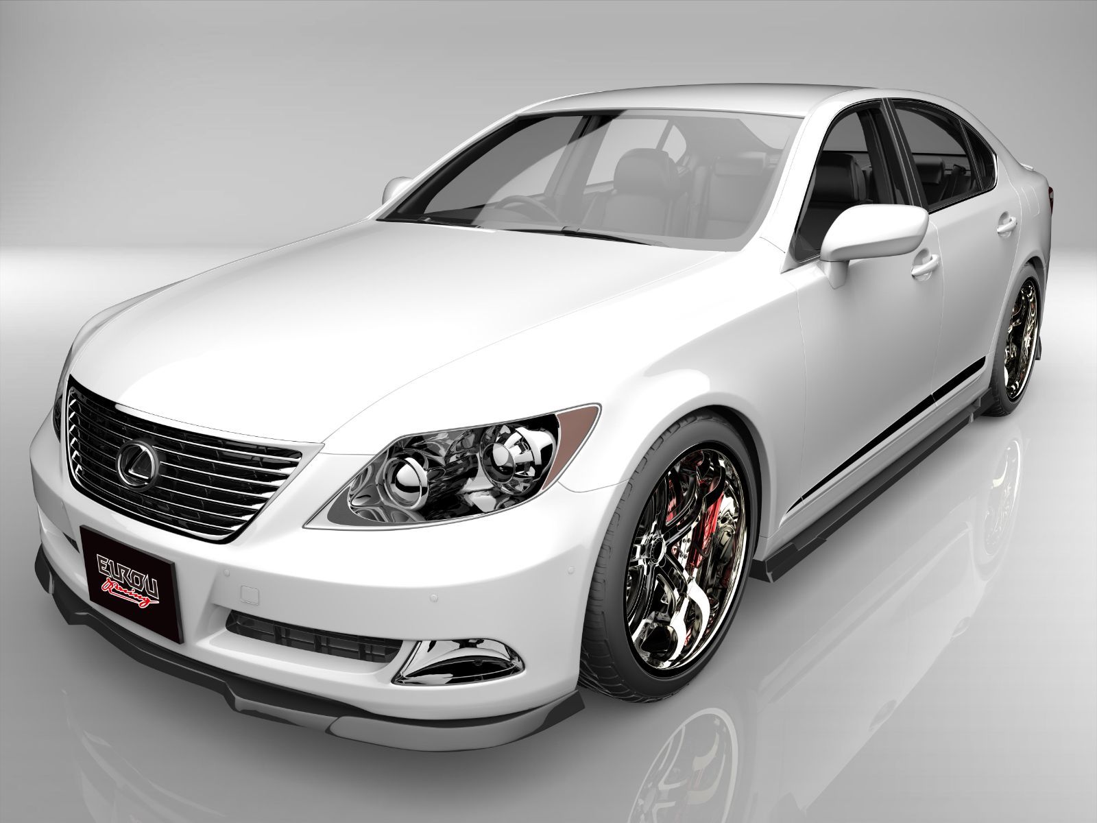 レクサス LS600h LS460 前期 フロントアンダースポイラー-正規品比較