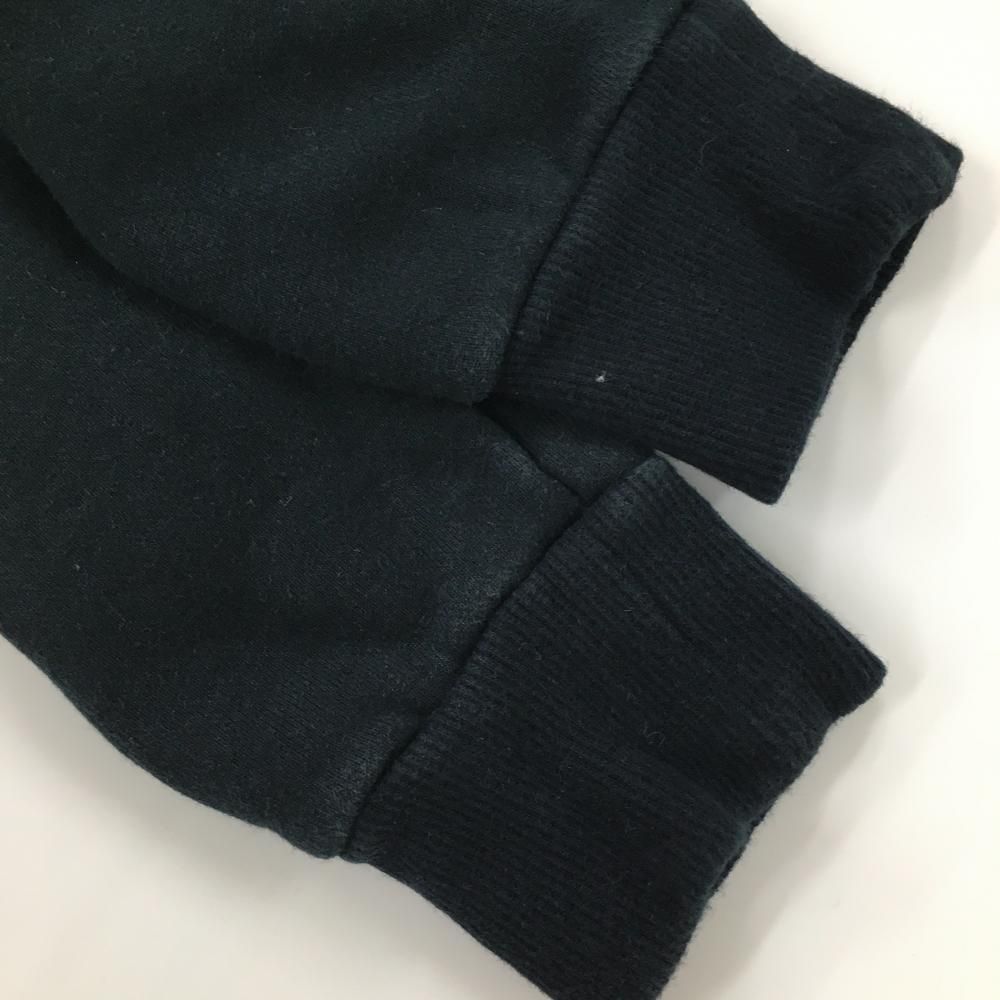 パーリーゲイツ ジップパーカー 黒×白 肩ロゴ ブルゾン レディース 2(L