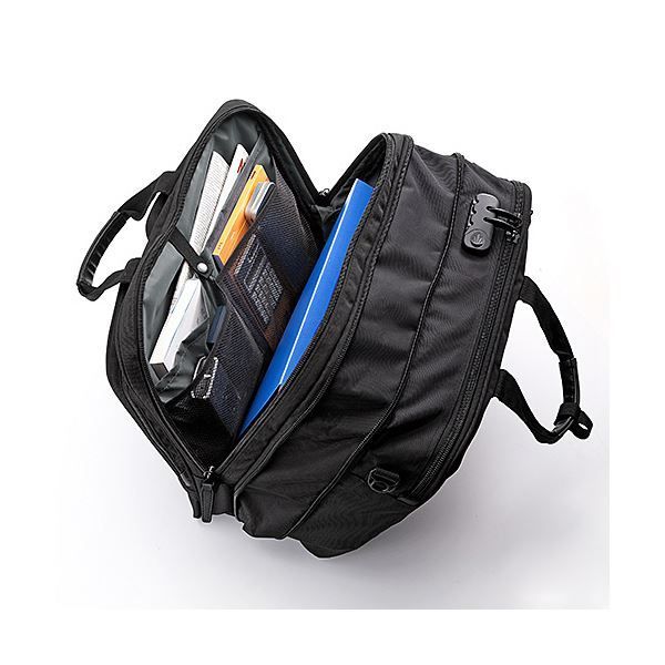 サンワダイレクト 3WAYビジネスバッグ 大容量 鍵付 200-BAG065 1個 VETTDRUCK_DE