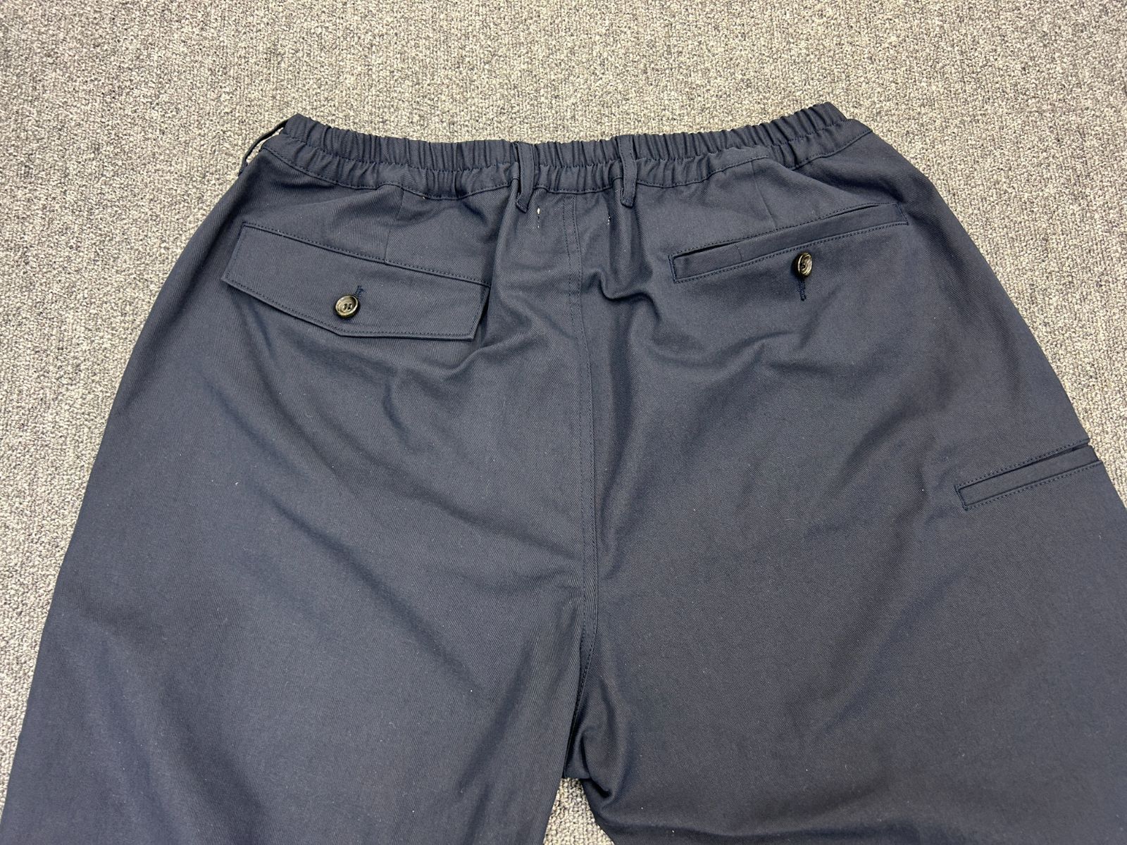 ONE TUCK STRETCH PANTS -BLACK-【8gshoot】