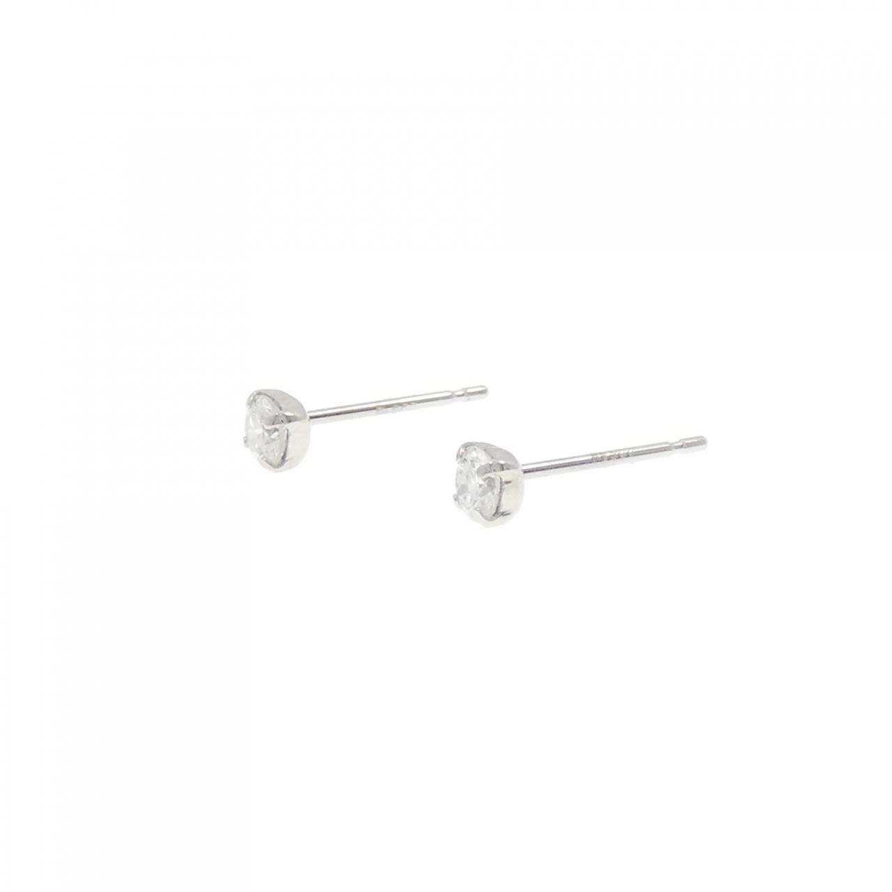 PT900 ソリティア ダイヤモンド ピアス 0.20CT