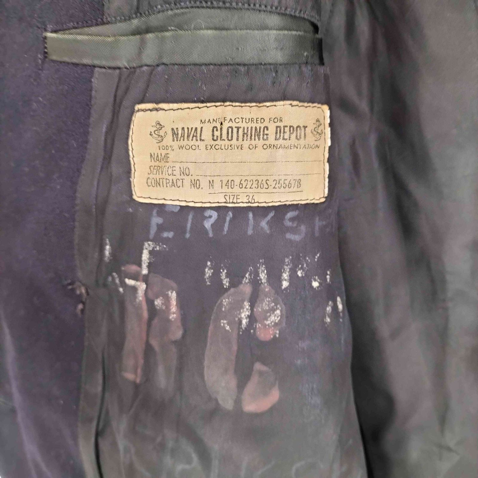 ネイル ユーズドフルギ 古着 NAVAL CLOTHING FACTORY 40-50s ピーコート メンズ 36