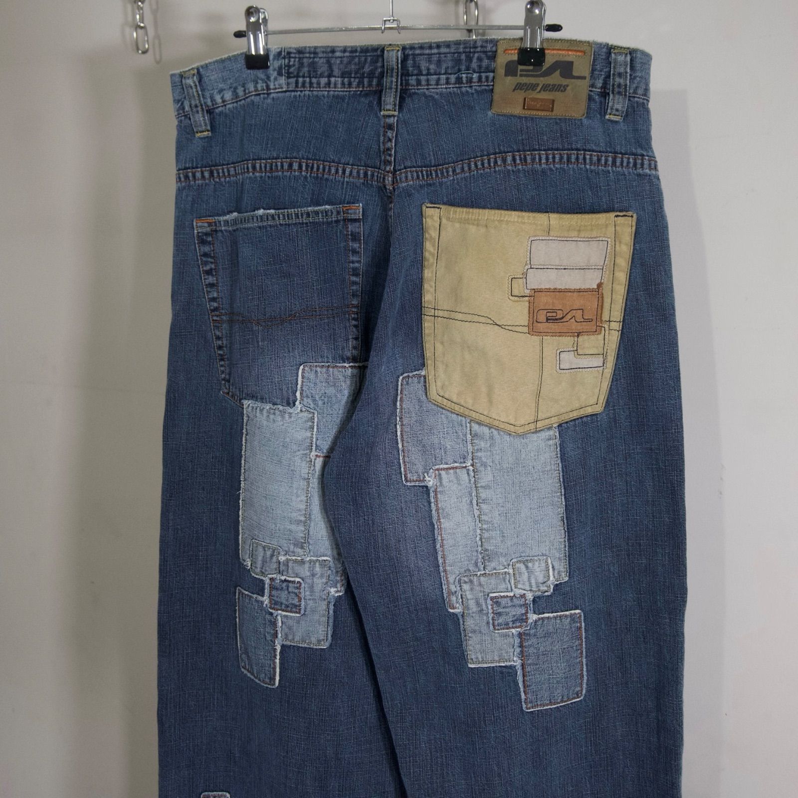 90s~00s Pepe jeans Patchwork Denim Baggy Pants 90年代〜00