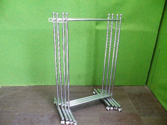 W60cmタイプ 業務用ハンガーラック ４台セット キャスター付き■シングルハンガー■E-502 人気 W60cmタイプ 業務用ハンガーラック 4台セット キャスター付き