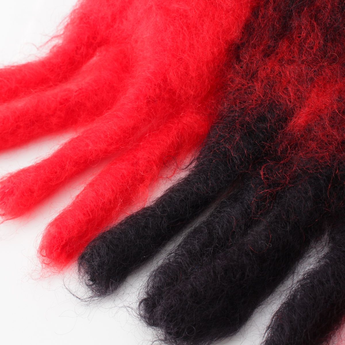 ロエベ モヘア ウール ロゴパッチ アナグラム チェック フリンジ