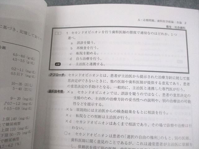 VR11-071 Des 歯学教育スクール 歯科医師国家試験 全国統一模擬試験 116-1～3 2023年合格目標 状態良い 計3冊 46M3D