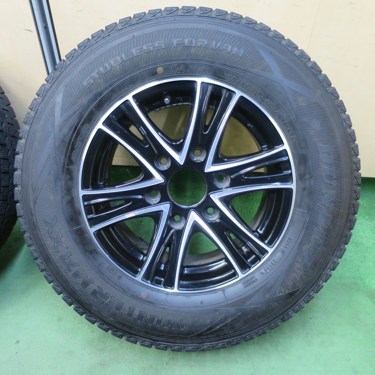 バリ溝・ハイエース・KOSEI・ダンロップ15インチ №100 バリ