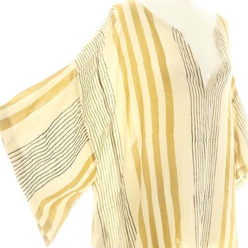 ダド TADO JORDI DRESS ワンピース ロング 五分袖 ストライプ