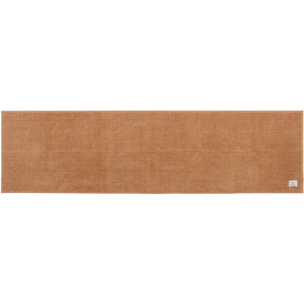ベージュ フラフィット キッチンマット ヘリンボンIV 50x180cm キッチンマット 洗える 180cm キッチン マット 台所マット 足元マット ロングサイズ 50cm幅 50 180 洗濯機 おしゃれ 抗菌 防臭 滑り止め ヘリンボン4