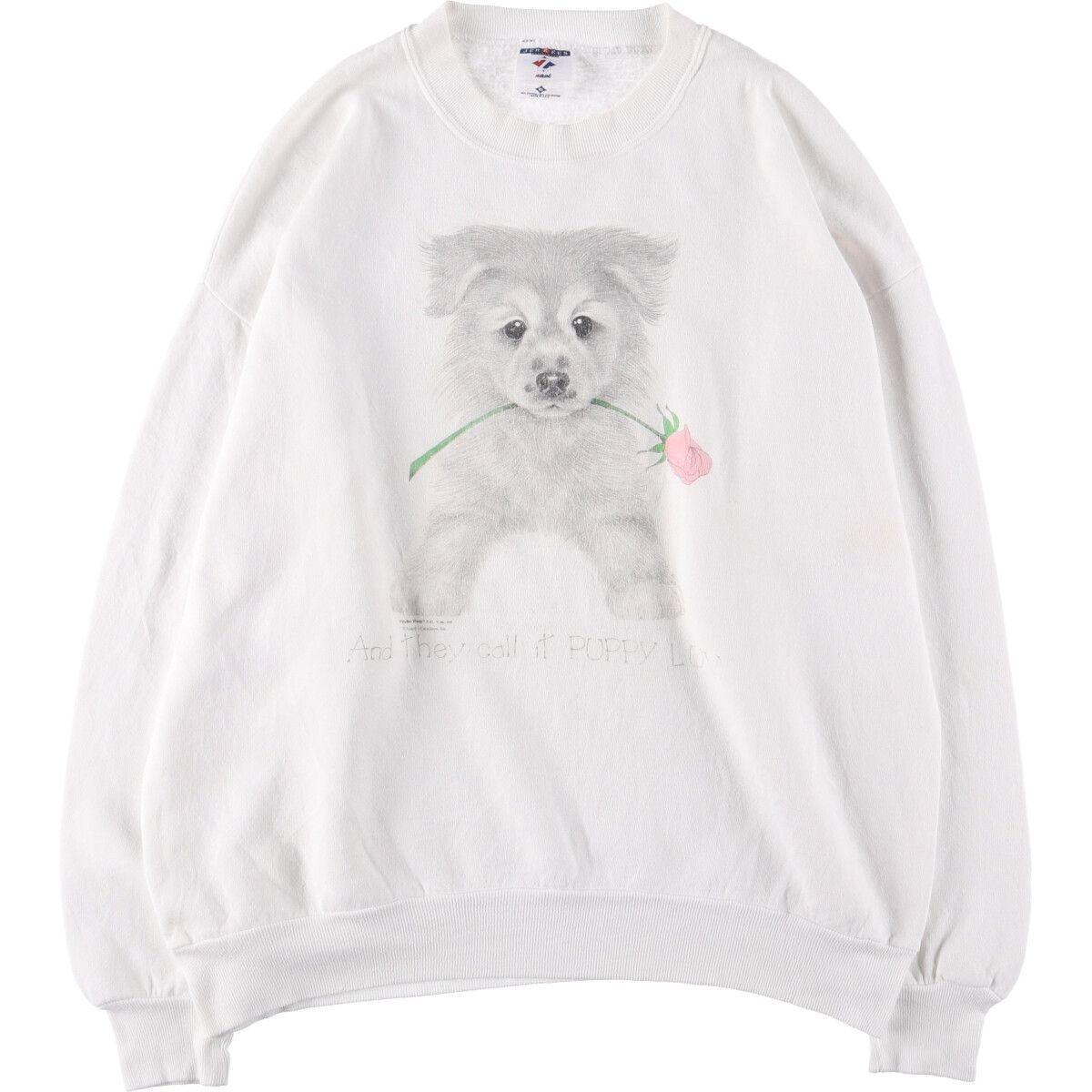 スウェット 古着 90s Jerzees ジャージーズ 犬 L 動物 アニマル 90s JERZEES ジャージーズ 犬 アニマル ドッグプリント Tシャツ