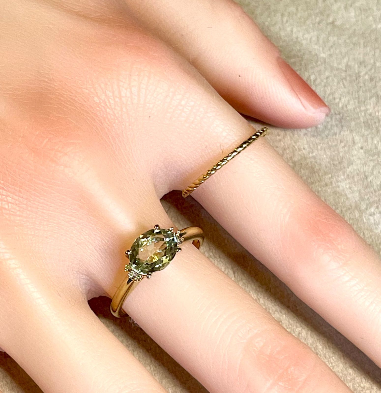 GSTV◇K18YG*18号*シリマナイトリング*1.5ct*指輪*ダイヤモンド - メルカリ