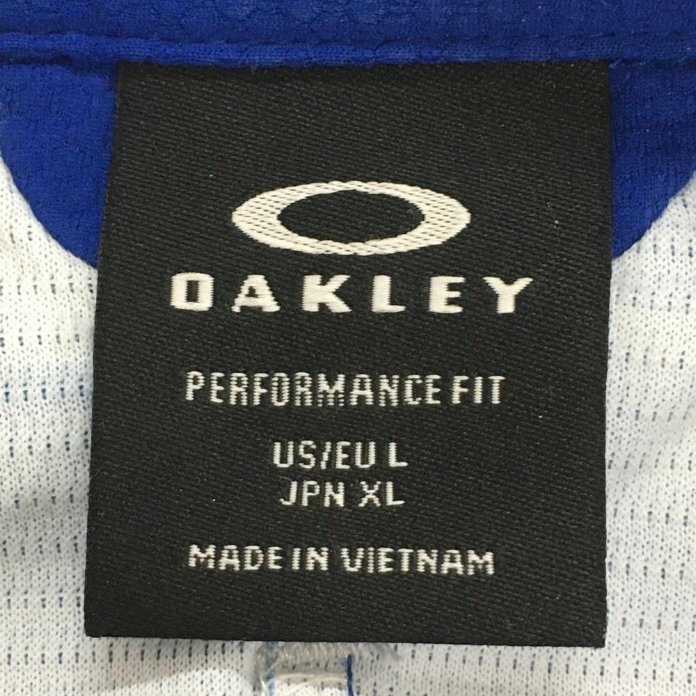 Oakley - 【美品】オークリー 半袖ポロシャツ ライトグリーン×黒 総柄 ハーフジップ ティー装着可  メンズ XL ゴルフウェア 2023年モデル Oakley 美品】オークリー 半袖ポロシャツ ライトグリーン×黒 総柄
