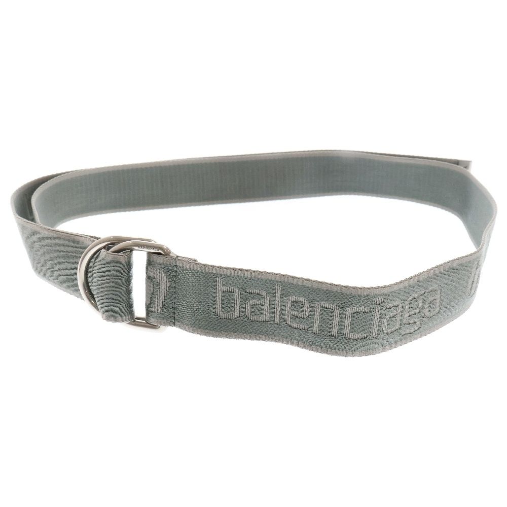 BALENCIAGA バレンシアガ D Ring ロゴプリントロングベルト グレー 7031372