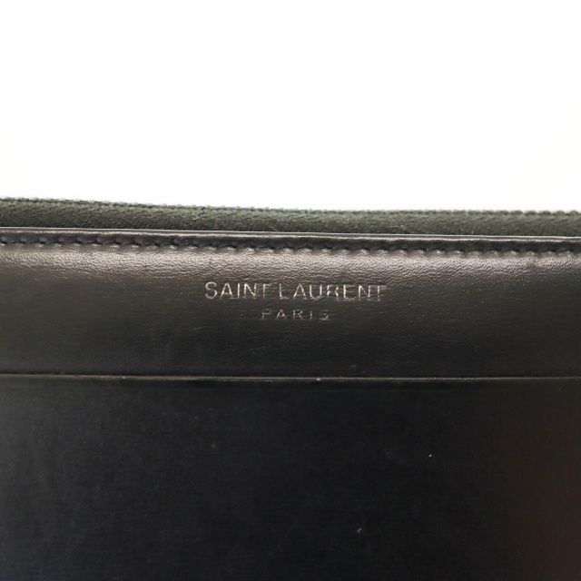 サンローランパリ L字 ファスナー ミニウォレット レザー ブラック 黒　箱あり Yves Saint Laurent 極 美品 希少品 YVES SAINT LAURENT イヴ