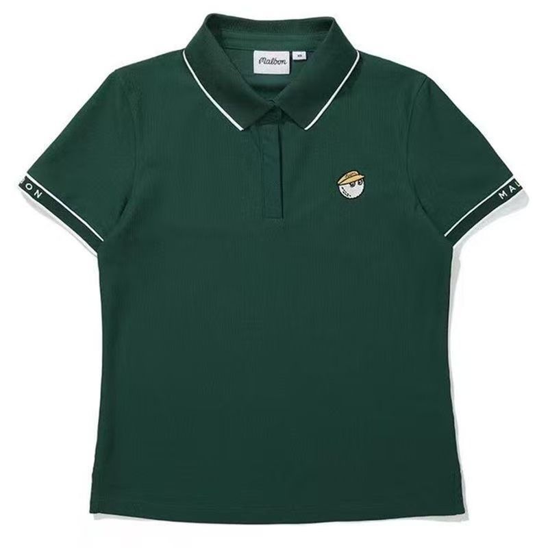 マルボンゴルフ ポロシャツ malbon golf メンズ 半袖シャツ 緑色XL Malbon Golf マルボンゴルフ トップス 男女兼用 ポロシャツ 半袖