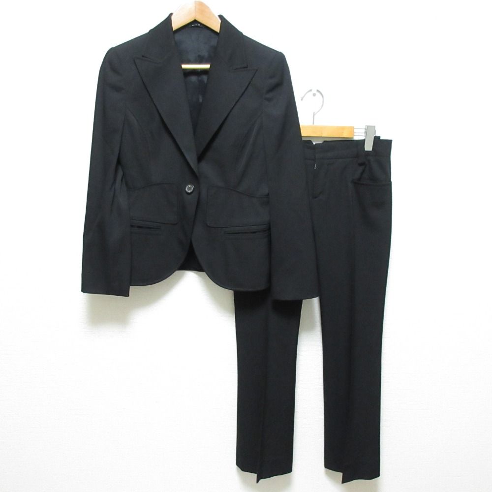 GUCCI グッチ トムフォード期 テーラードジャケット パンツ シングルスーツ セットアップ サイズ40 38 ブラック レディース 古着