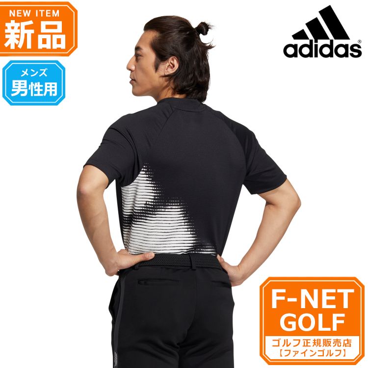 アディダスゴルフ　モックネックシャツ　黒　M 半袖　スカート 新品　春夏 adidas アディダス モックネックシャツ 半袖 メンズ ゴルフ