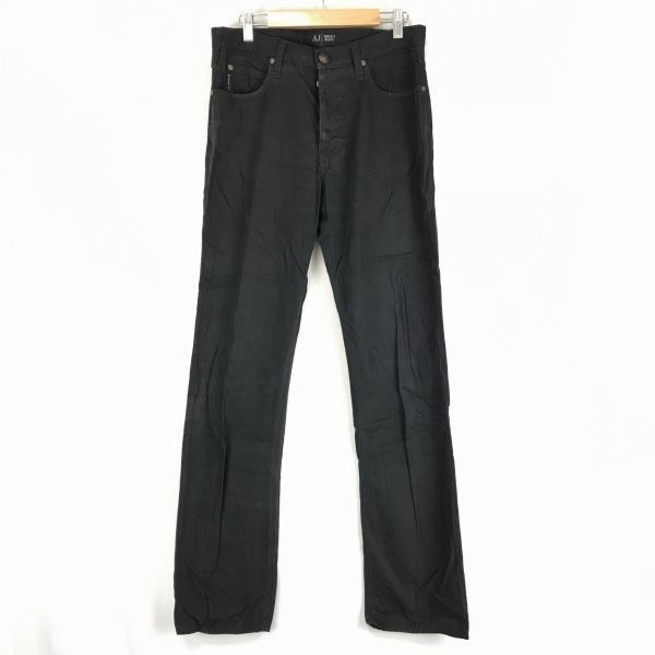 ARMANI JEANS/アルマーニジーンズ★ブラックデニムパンツ【30/メンズM-L相当/股下83cm/黒】ジョルジオアルマーニジャパンタグ正規品◆BF911 ARMANI JEANS/アルマーニジーンズ☆ブラックデニムパンツ【30/メンズ