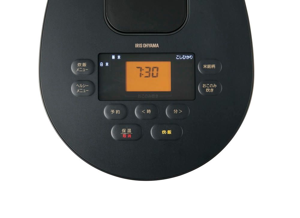 アイリスオーヤマ 低温調理 炊飯器 5.5合 IH式 一人暮らし デザインタイプ 50銘柄炊き分け機能 厚火釜 ヘルシーメニュー 低温調理機能 パン ケーキ機能 ブラック IRIS OHYAMA RC-IL50-B