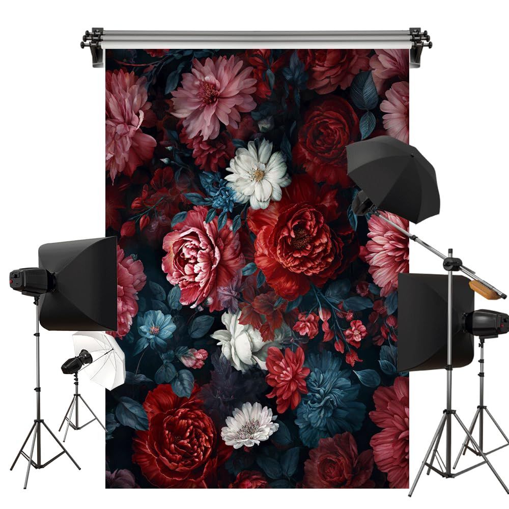 Kate 1.5x2.2m 背景布 花 抽象 レトロ 写真 背景 スタジオ 撮影用 道具 な背景