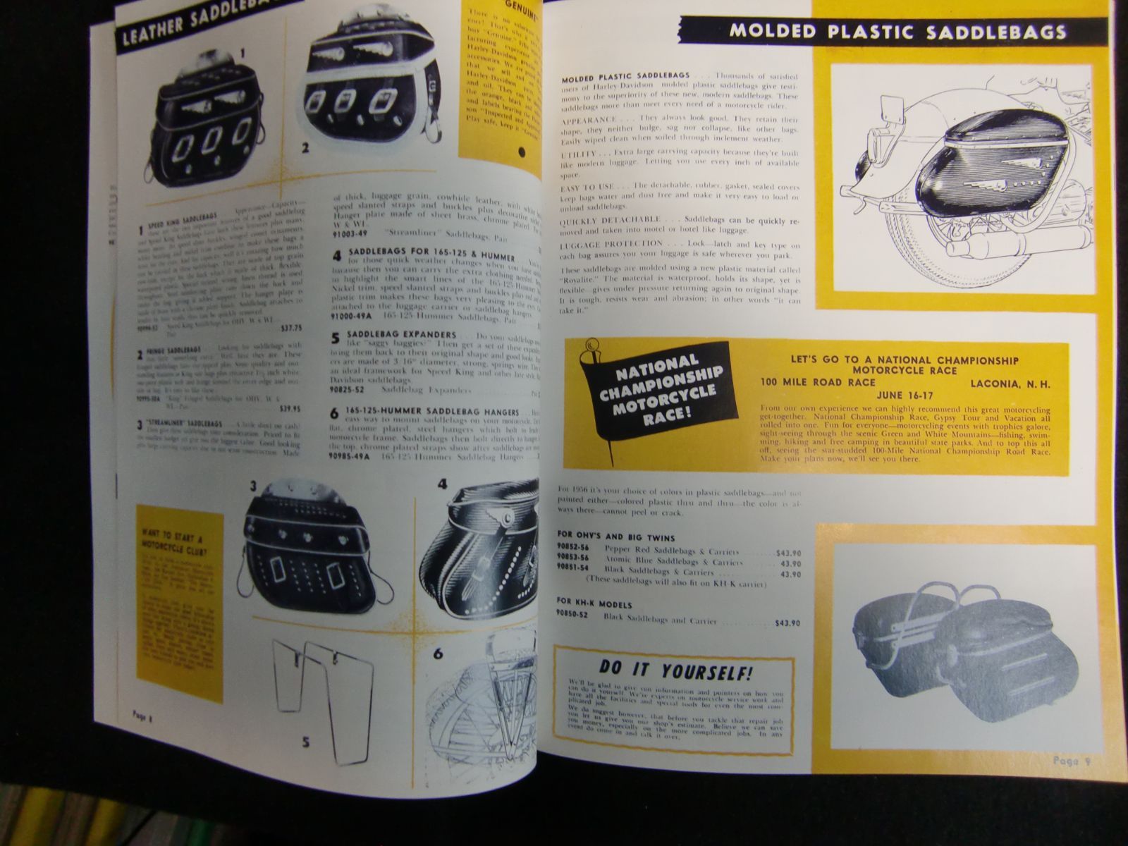 84408 ハーレーダビッドソン、1956年アクセサリーカタログP32ページ