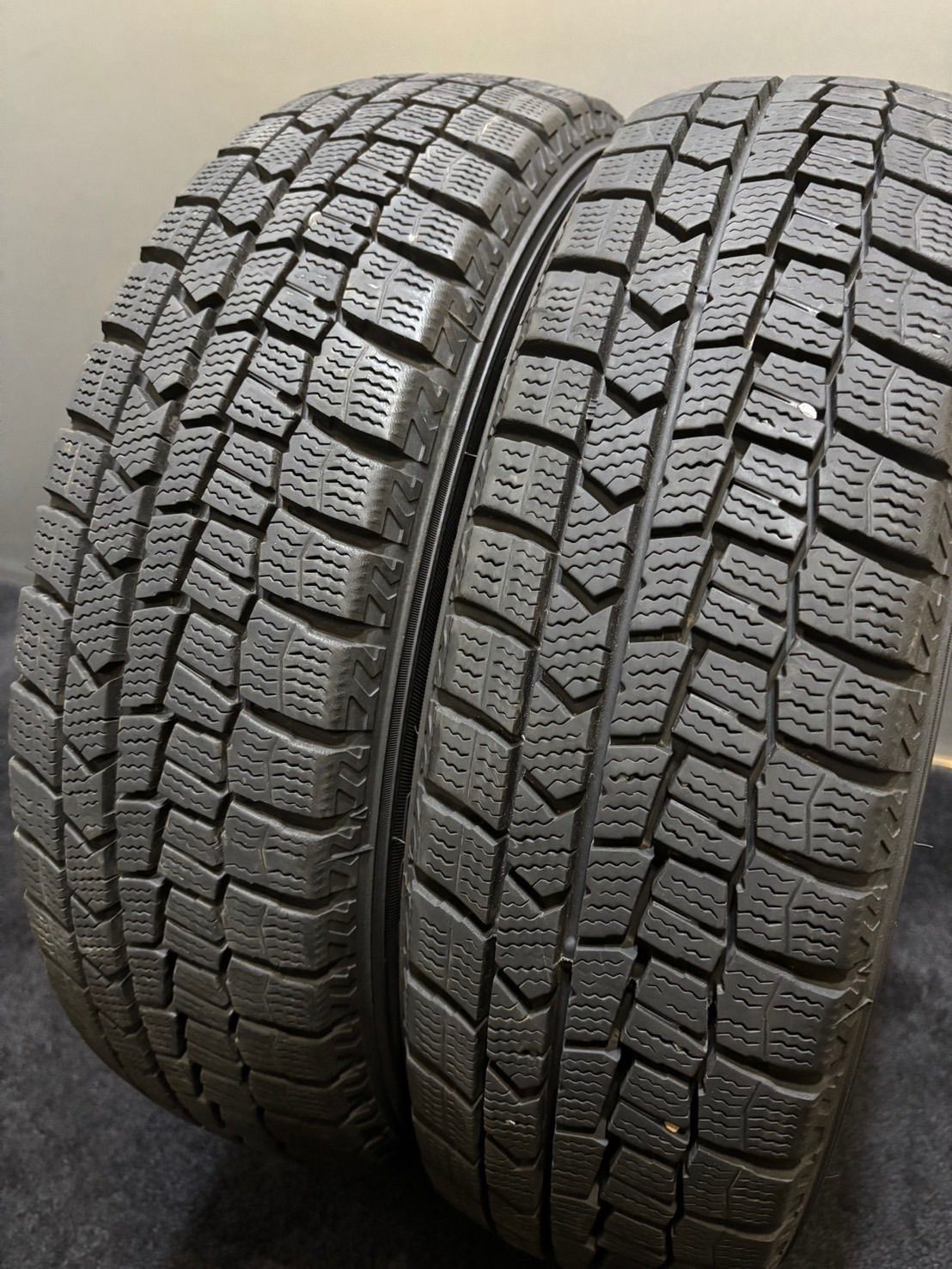 155|65R14 DUNLOP|WINTER MAXX WM02 21年製 スタッドレス 2本 ダンロップ ウィンターマックス N-BOX スペーシア タント 4-J113