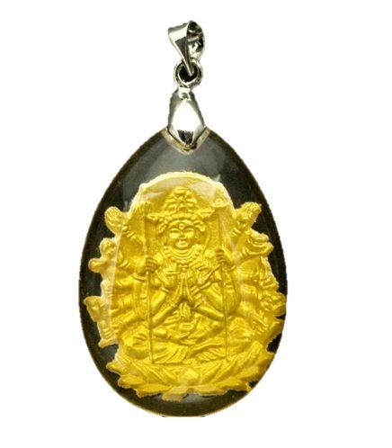 八大観音ペンダントトップ （素彫り）(金彫り) 千手観音菩薩 虚空蔵