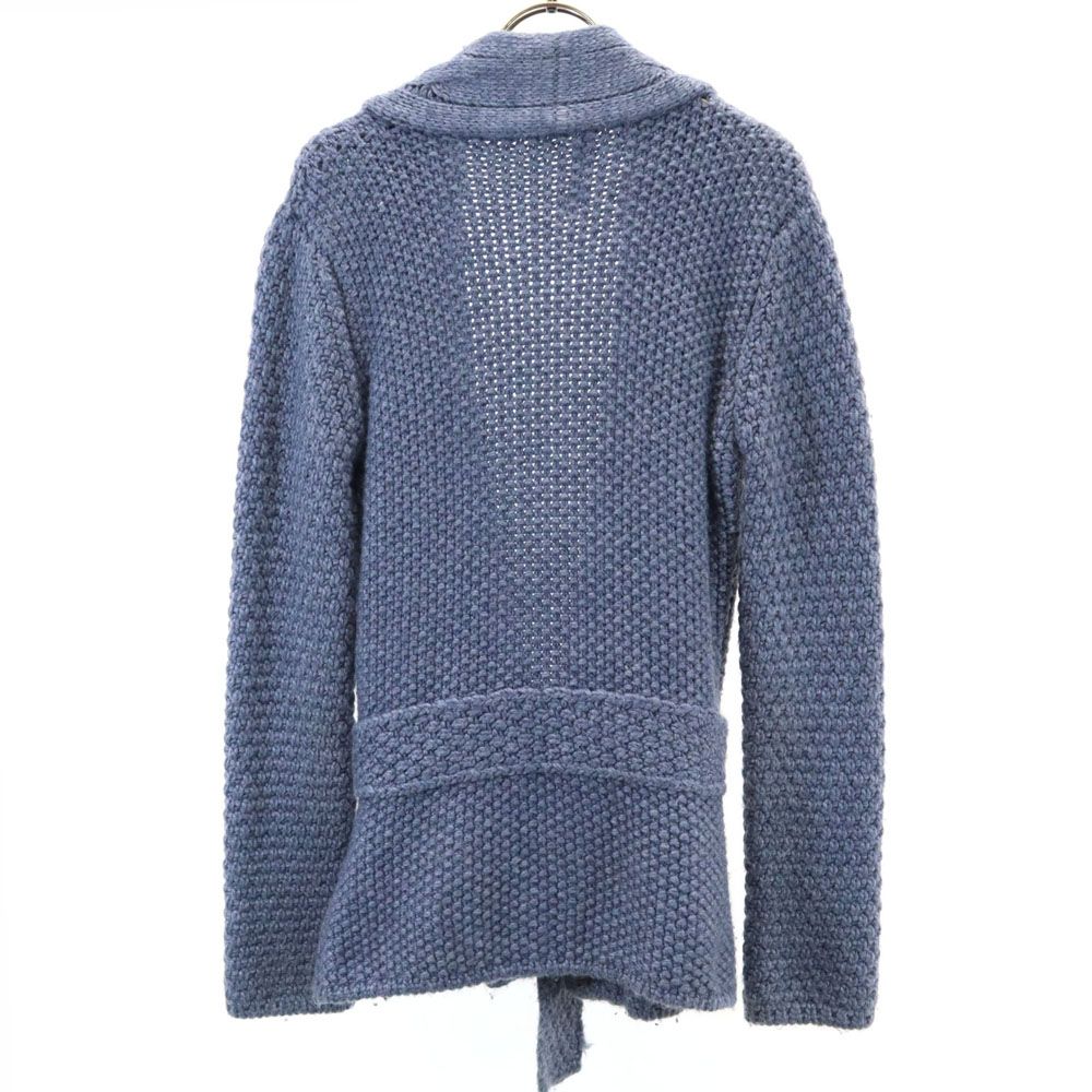 バレンシアニット イタリア製 ウールブレンド 長袖 ニットカーディガン 36 ブルーグレー BALENCIAGA.KNITS レディース バレンシアニット イタリア製 ウールブレンド 長袖 ニットカーディガン