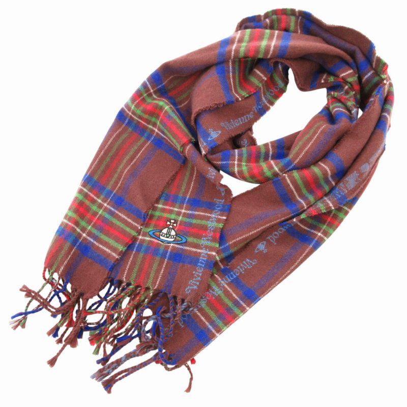 Vivienne Westwood チェック柄 マフラー ストール y2k ヴィヴィアンウエストウッド Vivienne Westwood チェック