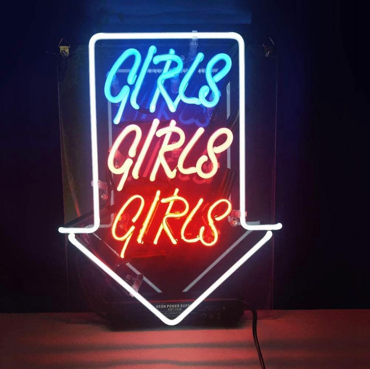 ネオンサイン NEON SIGN ネオン管 ディスプレイ クリスマスプレゼント ギフト 省エネ バー カフェ 喫茶店 広告用看板 部屋の装飾 クラブ及び娯楽場所等 インテリア 約W33cmXH17.7cm ピンク (3 GIRLS)
