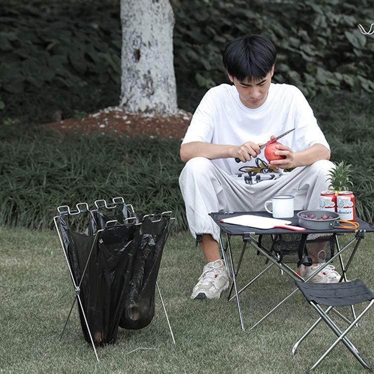 ゴミ箱 折りたたみ ゴミ袋ホルダー ゴミ袋スタンド レジ袋スタンド 簡易ゴミ箱 折り畳み キッチン アウトドア キャンプmay