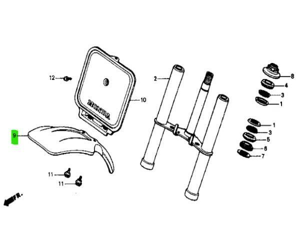 ホンダ 純正 Z50R フロントフェンダー（ホワイト） ホンダ 純正 Z50R フロントフェンダー（ホワイト）HONDA Z50R WHITE